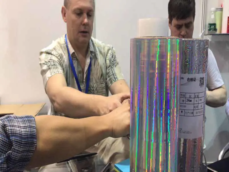 colorful transparent holographic film factory for gift-wrapping paper