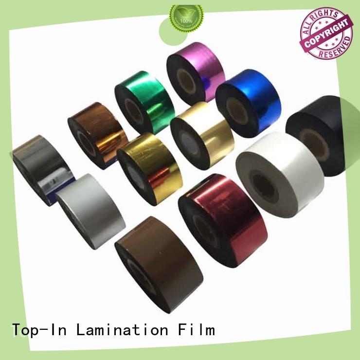 Top-In colorful hot stamping foil manufacturer for certificates
