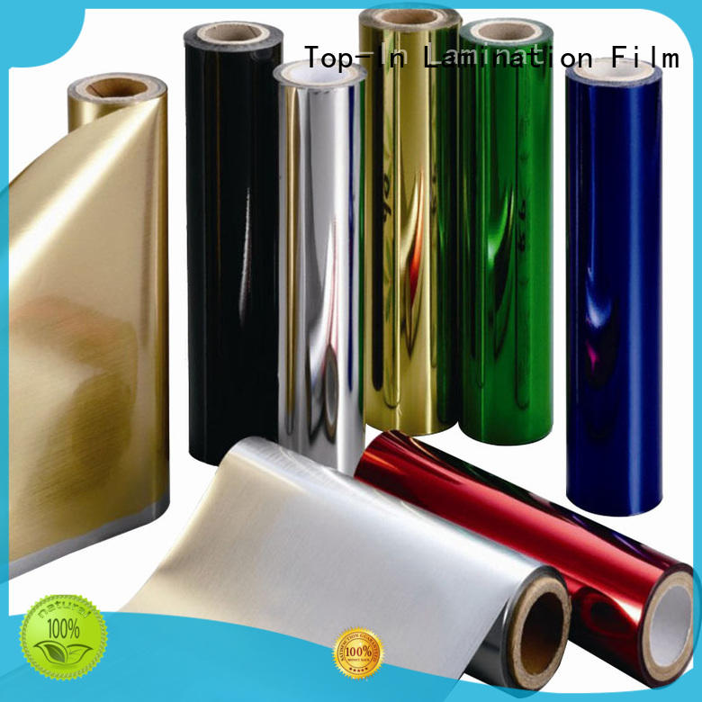 Top-In blue metallic film factory for alcohol packaging