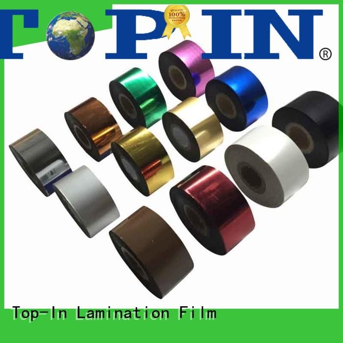 Top-In colors heat transfer foil manufacturer for certificates