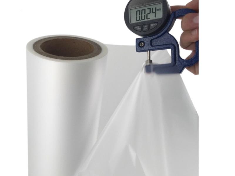 BOPP Glossy Thermal Laminate Roll 24mic thickness test.